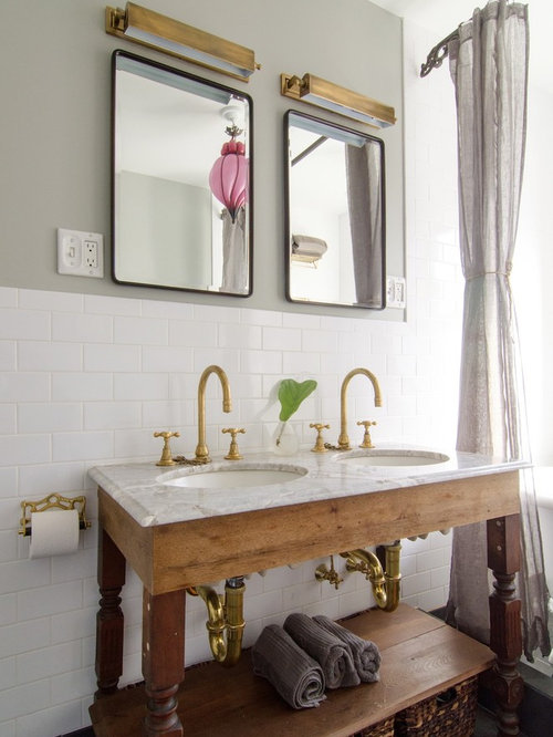 ShabbyChic Style Green Marble Tile Home Design, Photos amp; Decor Ideas