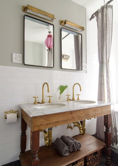 Shabby-chic Style Bathroom by indigo & ochre design