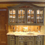 Green Cabinet Hutch Traditional Kitchen Chicago By Great Rooms