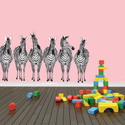 Row of Zebras Wall Decal by Design With Vinyl
