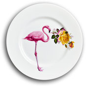 Flamingo and Peace Rose Side Plate