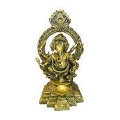 Mogul Interior - Ganesh Statue Ganesha Hindu Elephant God of Success - Remover of Obstacles 11" - Decorative Objects And Figurines