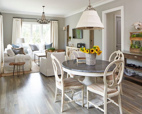 Dining Room Design Ideas, Remodels & Photos with Gray Walls