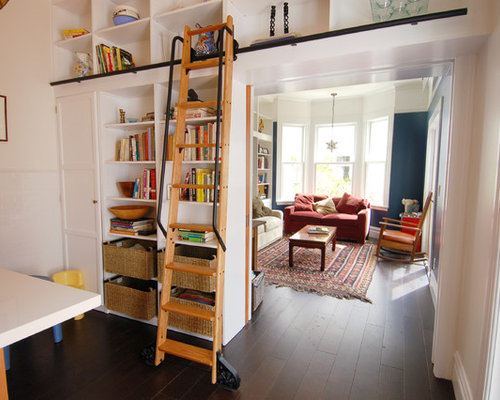 Tall Bookshelves With Ladder Home Design Ideas, Pictures, Remodel and 