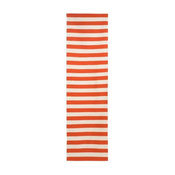 Draper Stripe Rug, Persimmon/Cream
