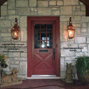 Sheryl's French Gas Lanterns with Glass Tops and Window Scrolls