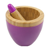 Bamboo Mortar & Pestle, Magenta