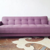Midcentury Sofa, Maxwell Fabric's Gig Harbor Tulip Fabric