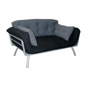 Mali Flex Futon & Black and Grey Cushions