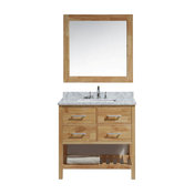 London 36" Single Sink Vanity Set, Honey Oak Finish