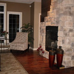 Stone Feature Wall with Fireplace