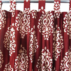 Mogul Interior - Patterned Curtains Luxurious Drapes Drapery Window Panels Pair Tab Top, 48"x108" - Our Printed Sari curtains actually gives a great impact to get the luxurious look of a room design and ideal for bedrooms, living rooms , home theaters etc.