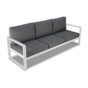Baltic Sofa in White by Real Flame