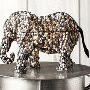 Beaded Elephant Lamp