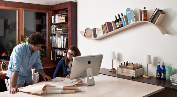 Modern Home Office & Library by Michael Metiu Design Studio