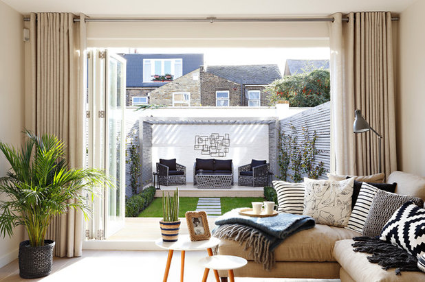 Transitional Living Room by Claire Bloom Interiors