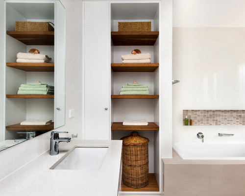 Bathroom Design Ideas, Renovations amp; Photos with Solid Surface 