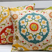 Richloom Cornwall Garden Throw Pillow Cushion Covers by Festive Home Decor