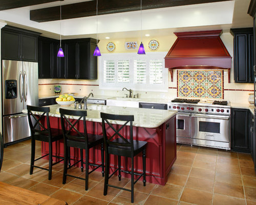 Red Kitchen Island Home Design Ideas, Pictures, Remodel ...