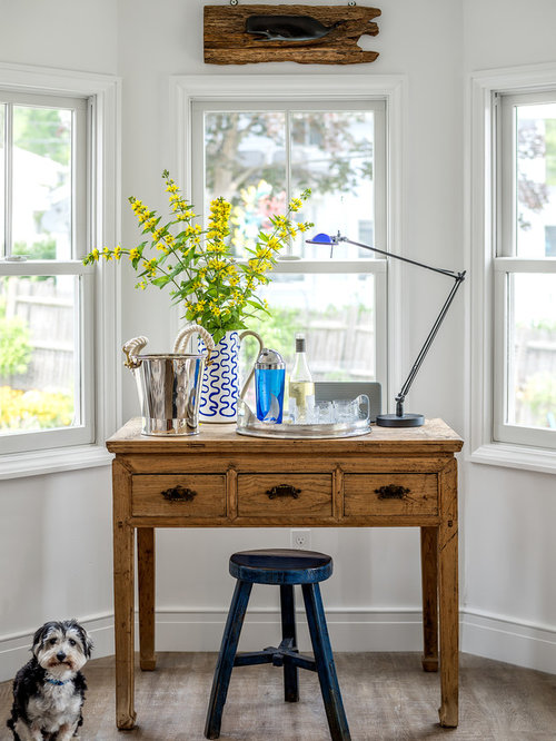 Coastal Home Bar Design Ideas, Renovations & Photos with Medium Wood