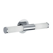 2x40W Vanity Light w/ Chrome Finish & Frosted & Clear Glass