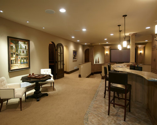 Long Narrow Room Basement Design Ideas, Pictures, Remodel & Decor