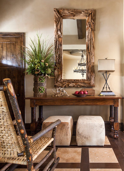 Rustic Hall by Jeannie Balsam Interiors