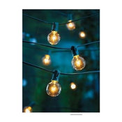 Clear Globe String Lights Set of 25 G40 Bulbs Indoor/ Outdoor