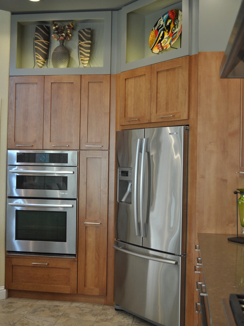 Corner Fridge Home Design Ideas, Pictures, Remodel and Decor