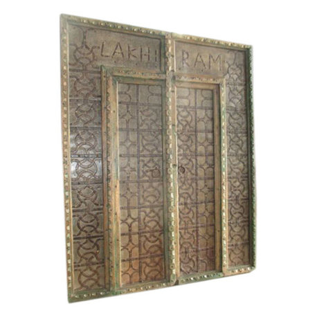 Mogul Interior - Antique Doors lakhi ram Gates Main Entrance Solid Wood Double Door Panels - Interior Doors