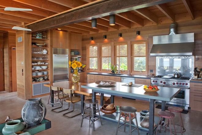 Rustic Kitchen by Jill Neubauer Architects