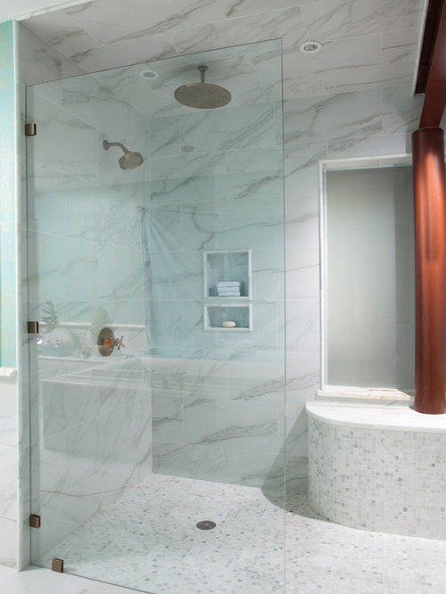 Marble Tile Shower Home Design Ideas, Pictures, Remodel and Decor