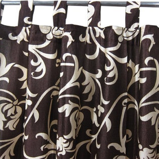 Mogul Interior - Sari Curtains Designer Printed Tab Top Saree Drapes Window Panels- Pair, 48"x96" - Our Sari curtains actually gives a great impact to get the luxurious look of a room design.