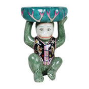 Sitting Monkey With Leaf Tray