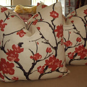 FLOWERING CHINESE QUINCE Pillows by Walsh Designs