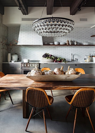 Industrial Kitchen by Jessica Helgerson Interior Design