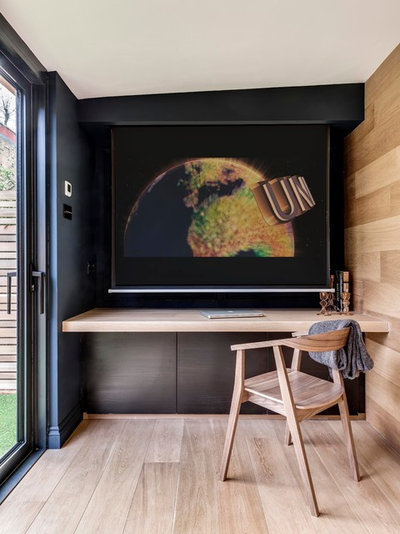 Contemporary Home Office & Library by JLB Property Developments