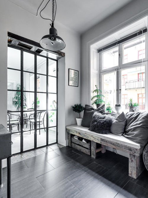 Scandinavian Entryway Design Ideas Remodels Photos With A Glass