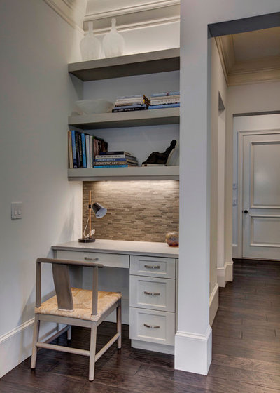 Transitional Home Office by Wolfe Rizor Interiors