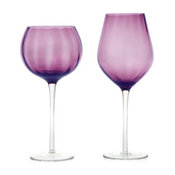 Aubergine Colored Optic Stemware