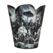 Chinoiserie Decoupage Wastepaper Basket - Marye-Kelley