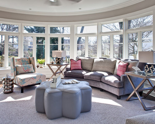 hexagon shaped living room