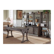 Liberty Furniture Stone Brook 5-Piece Home Office Set, Rustic Saddle