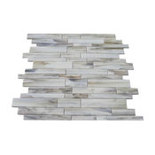 MATCHSTIX AURA WHITE GLASS TILE