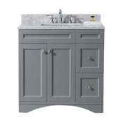Elise 36" Single Bathroom Vanity Cabinet Set, Gray