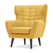 Kubrick Wing Back Chair, Ochre Yellow