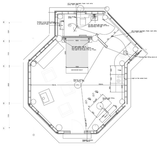 Eclectic Floor Plan by Cream & Black Interior Design