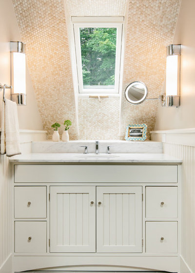 Transitional Bathroom by Holly Hickey Moore