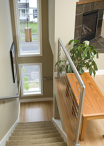Contemporary Staircase by Logan's Hammer Building & Renovation