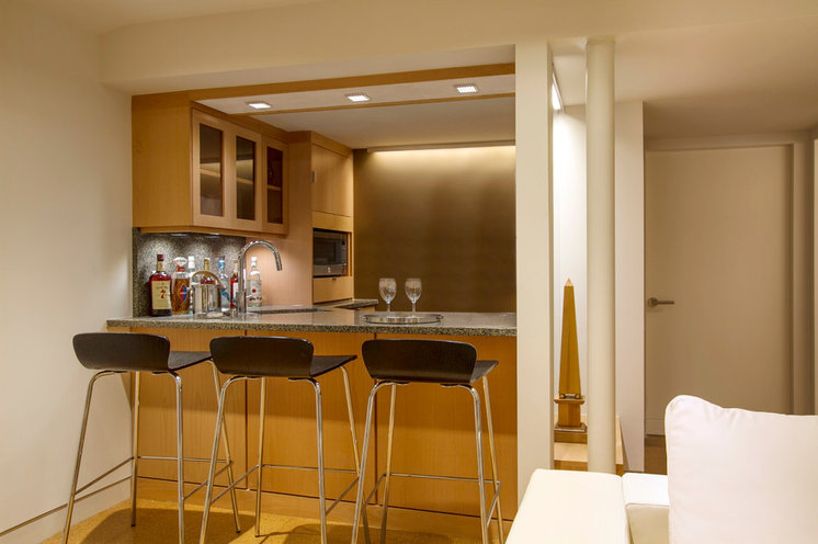Contemporary Home Bar by Princeton Design Collaborative